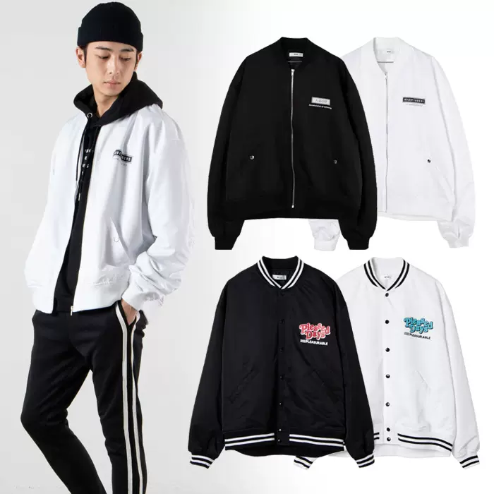 出口日本外贸春秋季男女款前后印花落肩宽松ma 1夹克棒球 出口日本外贸春秋季男女款前后印花落肩宽松ma 1夹克棒球