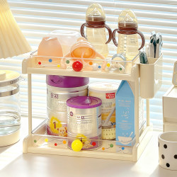 Bottle rack, baby products, milk powder tableware, drain rack, countertop cup holder, baby feeding table, complementary food storage box