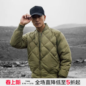 AK Men's Autumn/Winter New Retro Commemorative Edition Windproof and Rainproof MA-1 Diamond Quilted Down jacket for Men