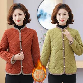 Mom autumn and winter new and velvet middle -aged and elderly women's clothing
