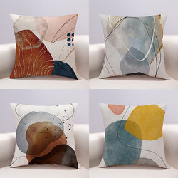 Light Luxury Scandinavian Modern Simple Pillow Home Sofa Living Room Bedside Sample Suede Waist Pillow Case Cushion Cushion