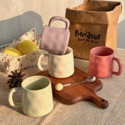 Mug, Ceramic Drinking Cup, Home Office Coffee Cup, Breakfast Cup, Couple Cup, Girl's High-Looking Cup