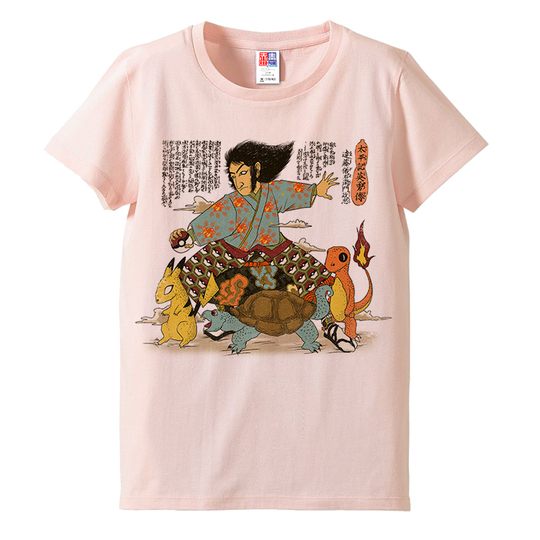 浮世絵風ポケモンTシャツ - Gildan - レトロな日本のアニメデザイン