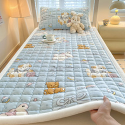 Milk Velvet Mattress, Soft Cushion, Thickened Dormitory Student Single Bed Pad, Winter Coral Fleece Blanket Bed Sheet