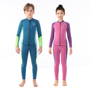 
Spot children's diving suit 2.5mm boy split swimsuit warm long sleeve sun protection surfing jelly suit women