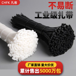 Nylon Cable Ties, Plastic Binding Straps, High-Strength Fixing Ties, Tensioners, Dog Strangulation Ties, Black and White