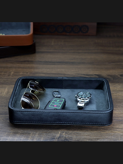 Leder Schmucktablett - Armband, Ring, Halsketten Organizer