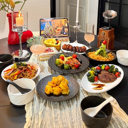 Japanese Underglaze Color 2025 New Bowl and Plate Set, High-Value Ceramic Simple Tableware for Home Use, Housewarming Bowlware