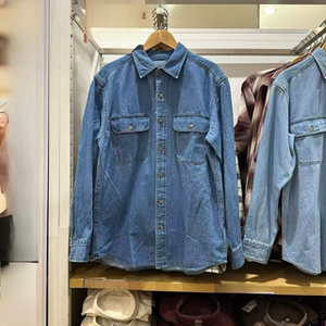 Foreign trade original order cooperation model/men's and women's denim shirt/washed product long-sleeved shirt spring model 484245