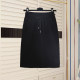 Spring and summer new fashion leisure sports ins, thin middle skirt sweater, cotton loose waist, pocket pocket half -bodies, hips