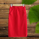 Spring and summer new loose waist, one -step skirt pocket in the pocket, long skirt half -body skirt, split leisure versatile cotton