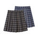 Large size pleated skirt for women a-line skirt summer fat mm high waist retro plaid pleated skirt spring and autumn jk skirt