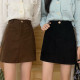 American retro corduroy skirt for women with autumn and winter large size design niche hip skirt for slim A-line short skirt