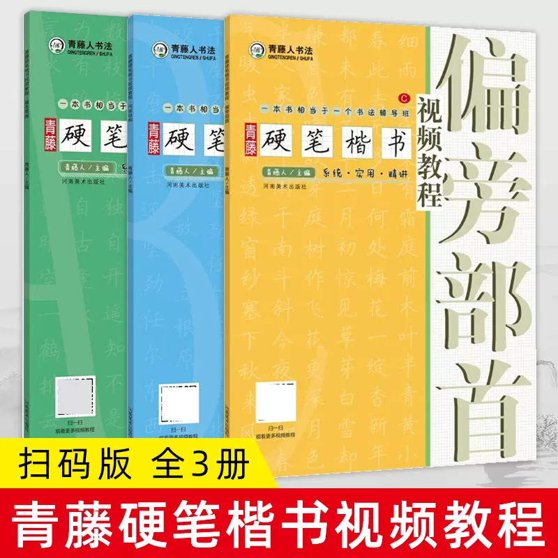 偏旁部首 基本笔画 间架结构青藤硬笔楷书视频教程扫