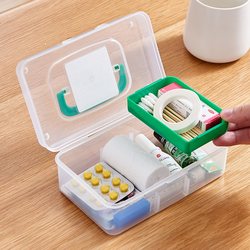 Japanese Imported Small Medicine Box, Portable Emergency Kit for Students' Dormitories, Household Essential Medicine Storage Box, Travel Medical Kit