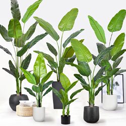 Artificial Green Plant Traveler's Banana, Fake Plant, Fake Tree, Indoor and Outdoor Floor-Standing Potted Plant, Bird of Paradise, Living Room Decoration Tree