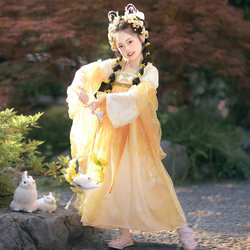 Hanfu for Girls 2026 New Chinese Style Traditional Dress Little Girl Spring Ancient Style Super Fairy Princess Dress Set