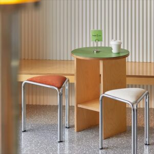 
Nordic light luxury medieval style stool for household stackable dopamine stool face seat triangle stool dressing stool new style