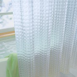 Bathroom Shower Curtain Fabric, Mildew-Proof and Waterproof, Bathroom Shower Dry and Wet Separation Partition Door Curtain Rod