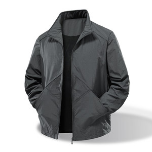 
Spring and Autumn Jacket Men's Outdoor Casual Large Size Workwear Young and Middle-aged Stand-up Collar Mountaineering Quick-drying Breathable Functional Sports Jacket