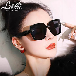 Large-Frame Sunglasses for Women 2026 New Style High-End Uv Protection Polarized Driving Trendy Big Face Slimming Round Face Sunglasses