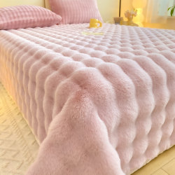 Thickened Rabbit Fur Plush Mattress Bedding Base Bed Protector Milk Velvet Bed Sheet Winter Fleece Bed Sheet Student Mattress
