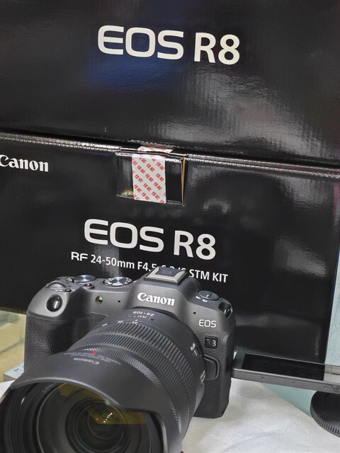 Canon full frame R8 mirrorless camera brand new unopened one year warranty