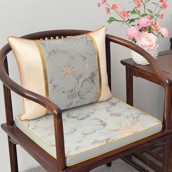 
New Chinese style non-slip sofa chair cushion light luxury ring chair tea chair chair dining chair cushion seat cushion detachable and washable custom