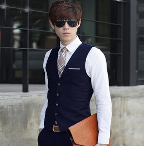 Suit vest men's Korean version of British horse cafe men's suit groomsmen clothing wedding clothing professional dress
