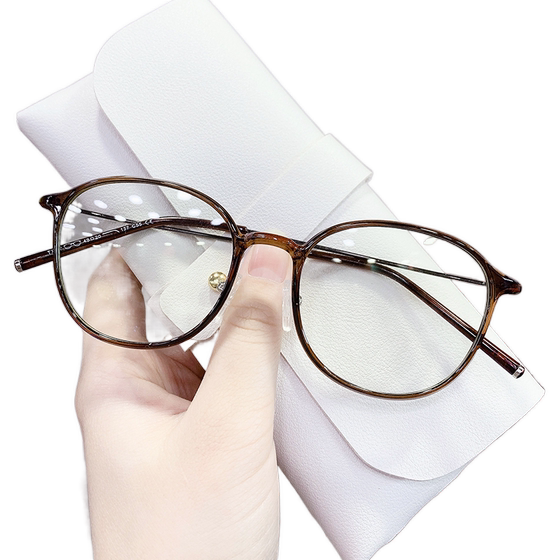 
Ultralight 5g round frame myopia glasses for women can be equipped with degree lens astigmatism and non-faced eye frame women Korean style trendy