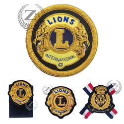 Business Card-Style Badge with Magnetic Attachment for Suit Pockets, Lions Club New Badge, Can Hold Business Cards, Embroidered Logo Badge