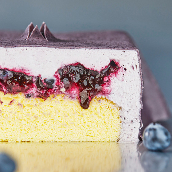 
21cake anthocyanin blueberry birthday cake intra-city delivery party gift Beijing Shanghai animal cream cake