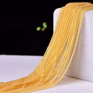 
Natural crystal 2MM 3MM Brazilian citrine semi-finished loose beads Bracelet necklace waist anklet tassel beads
