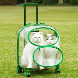 Cat Carrier, Portable Trolley Case, Space Capsule Dog Pet Backpack, Cat Carrier, Large Capacity Transparent Cat Suitcase