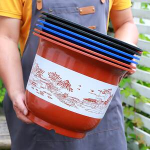 
Direct sales of thickened plastic flower pots from the manufacturer to durable imitation ceramics extra-large balcony green plants succulent flowers special offer free shipping