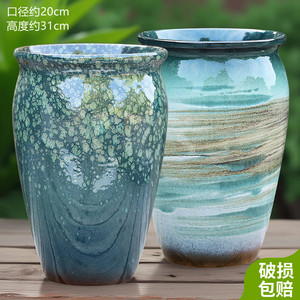 
Extra large diameter succulent green plant coarse pottery pot household bougainvillea pot ceramic clearance special orchid special