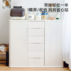 Meigao Bear Children's Storage Cabinet Baby Supplies Feeding Table Multi-Layer Storage Wardrobe Baby Toys Floor-Standing Storage Rack