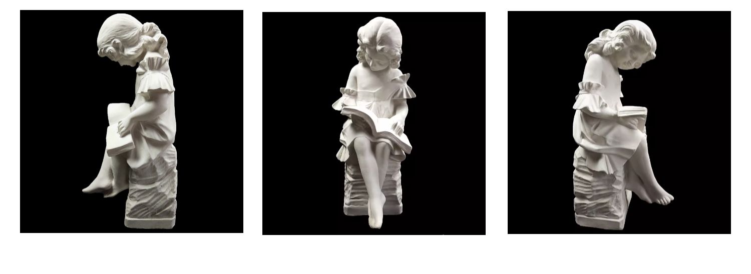 Yicai 読書する少女の石膏像 - 美術教育用具 & ホームデコレーション