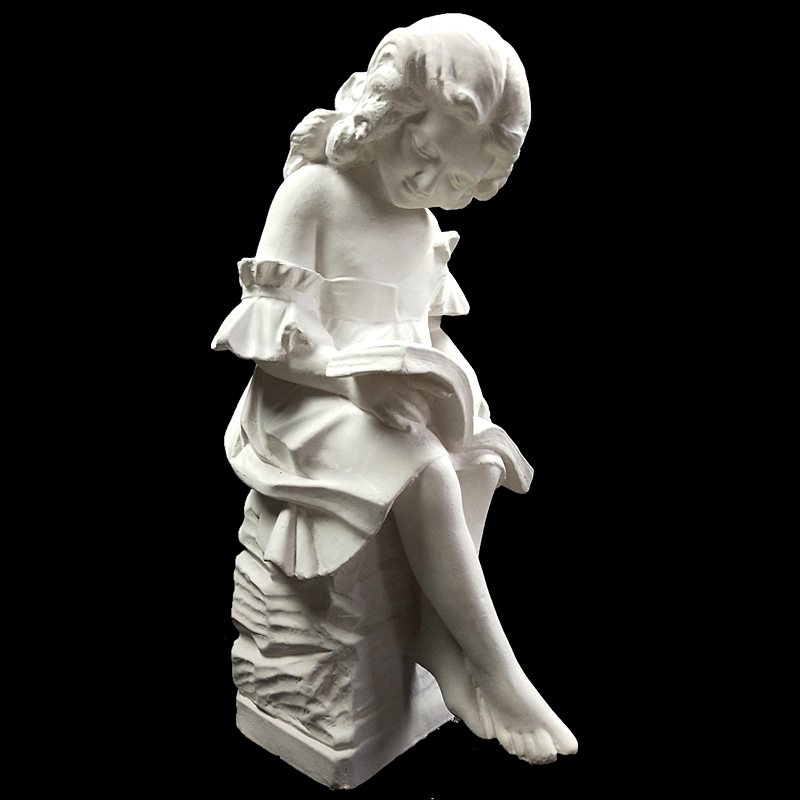 Yicai 読書する少女の石膏像 - 美術教育用具 & ホームデコレーション