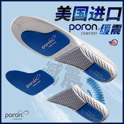 Poron Shock-Absorbing Sports Insoles for Men and Women, High-Elastic Air Cushion, Soft Sole, Comfortable, Sweat-Absorbent, Anti-Odor, Breathable, Special for Basketball