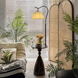 Vintage-Style Floor Lamp for Living Room, Next to Sofa, American Retro Bedroom Bedside Table with Integrated Storage and Ambiance Table Lamp