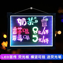 Led Hanging Blackboard for Shops, Fluorescent Board, Standing Display Sign for Stalls, Handwritten Luminous Rechargeable Display Board