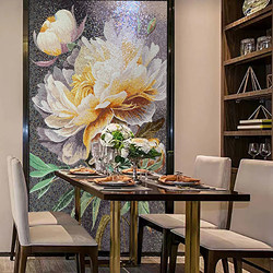 Light Luxury Mosaic Entrance Decorative Painting Background Wall Tile Mosaic Puzzle Corridor Living Room Mural Wall Sticker Clip Painting