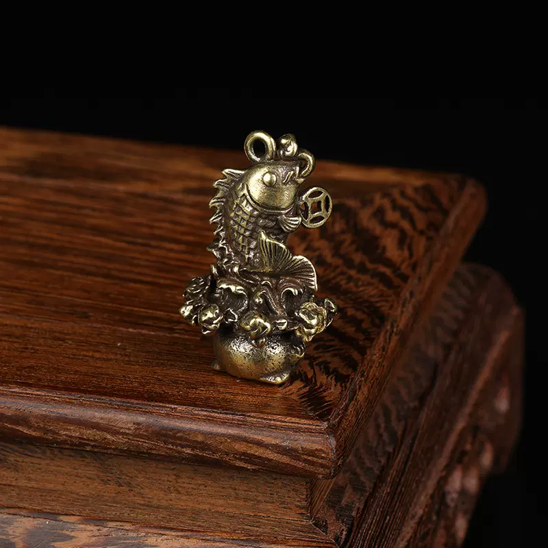 鯉 花器 銅製 骨董 - インテリア小物