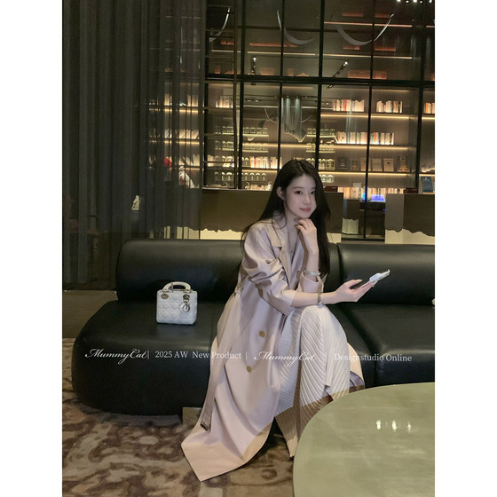 
MummyCat laying eggs [Intellectual Era] 25 new product gentle intellectual temperament spring and autumn long windbreaker jacket