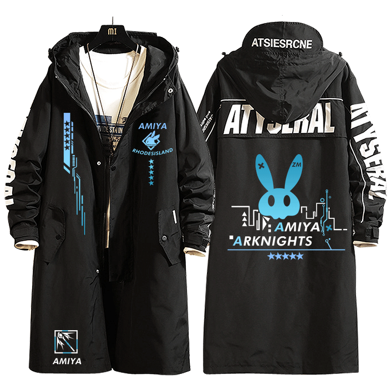 Arknights Amiya Windbreaker Jacket Men's Medium Length