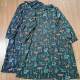 Daily single printed long-sleeved dress for women 2025 spring new pure cotton POLO collar loose midi skirt shirt skirt
