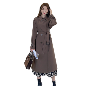 This year's popular coat, large size long windbreaker jacket, women's high-end temperament, 2025 new autumn high-end feeling