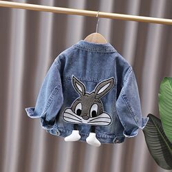 Girls' Denim Jacket Spring and Autumn 2025 New Stylish Fashionable Casual Top for Little Girls Children's Spring Clothing