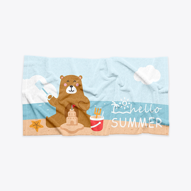 Children's bathing quick -drying velvet Wipe Water can wear soft water absorption, no hair beach bath towels